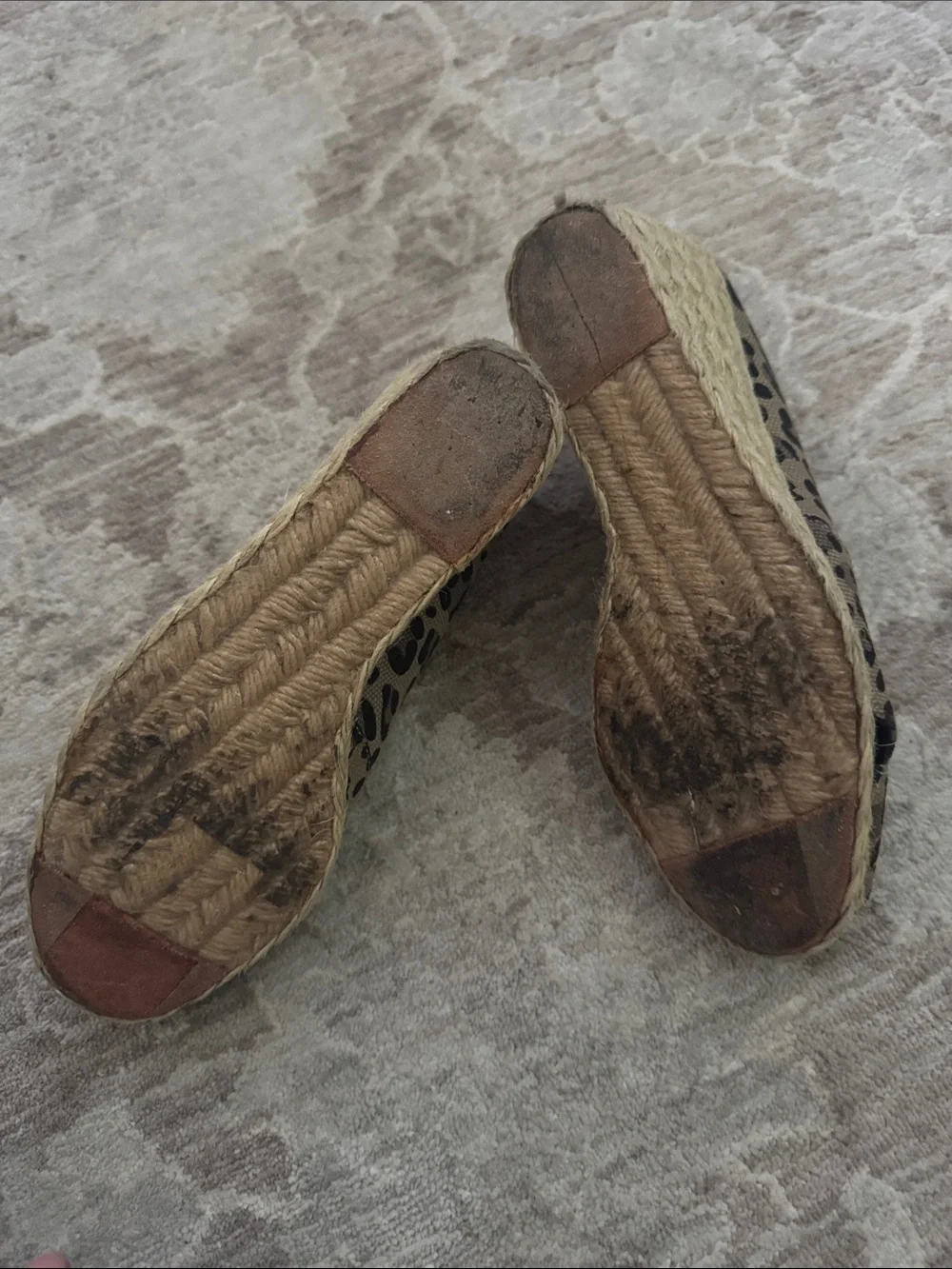 Lauren Ralph Lauren Leopard-Print Wedge Espadrilles in Tan and Black